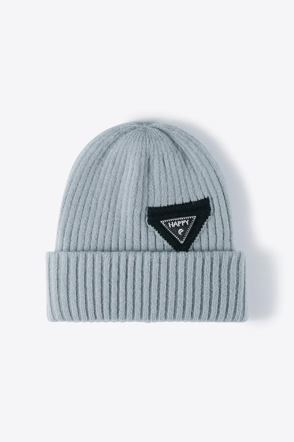 HAPPY Contrast Beanie - Flyclothing LLC