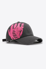 VIBRA Graphic Distressed Adjustable Baseball Cap - Flyclothing LLC