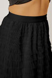 Ruched High Waist Tiered Skirt - Flyclothing LLC