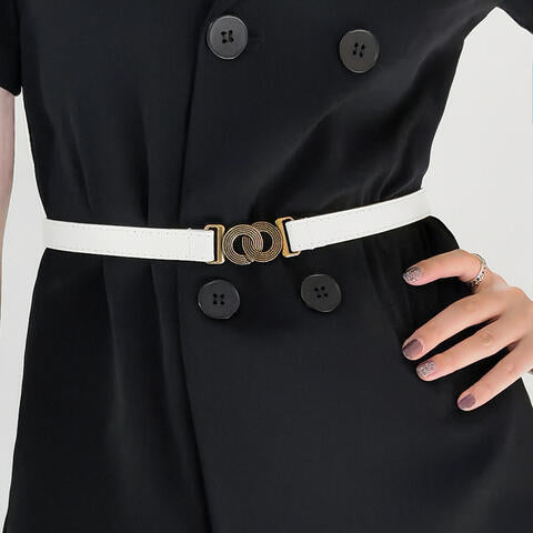 Alloy Buckle PU Belt - Trendsi