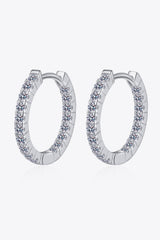 Moissanite 925 Sterling Silver Huggie Earrings - Trendsi