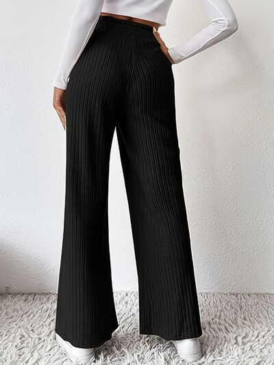 Ribbed High Waist Pants - Flyclothing LLC