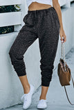 Leopard Print Joggers with Pockets - Trendsi