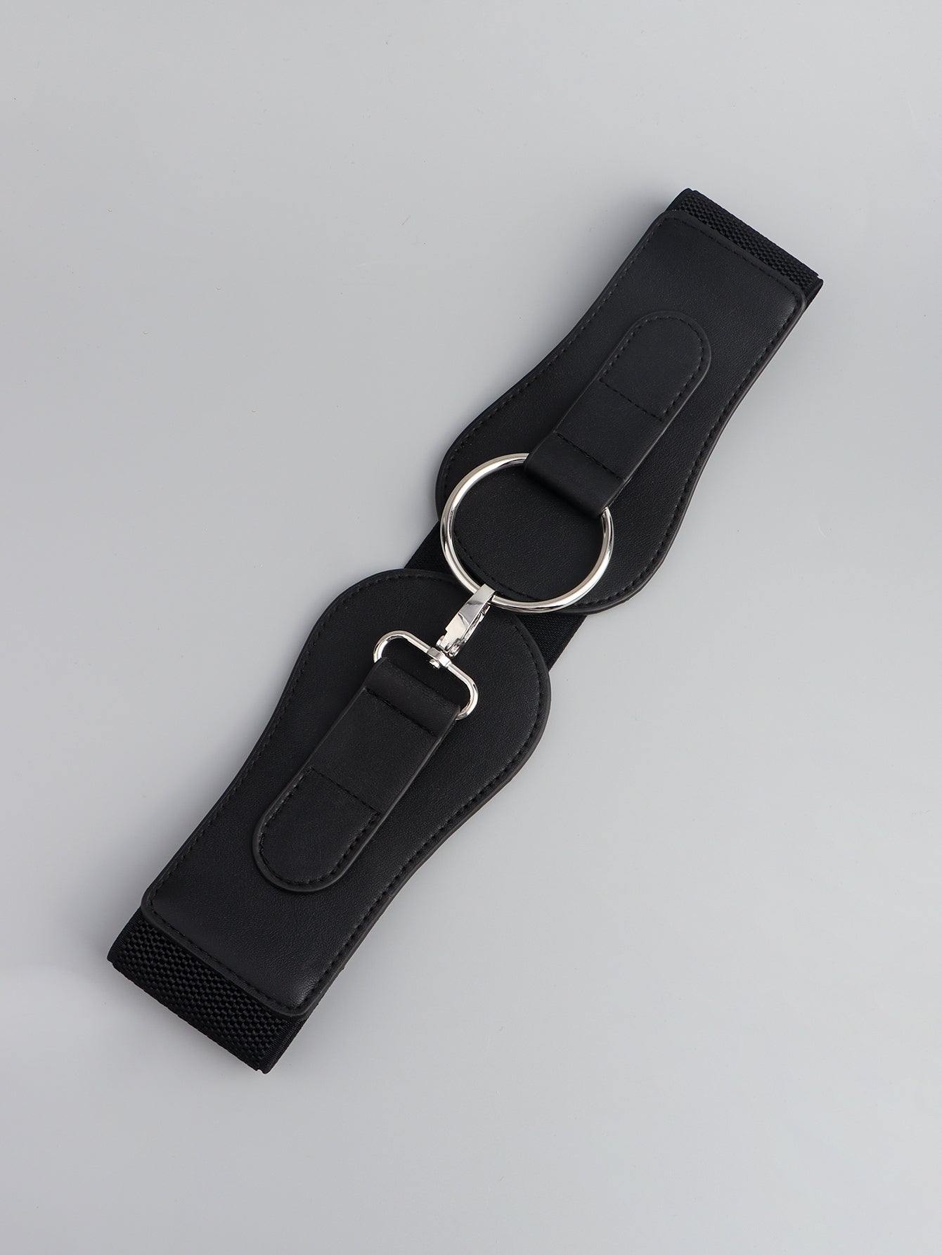 PU Elastic Wide Belt - Flyclothing LLC