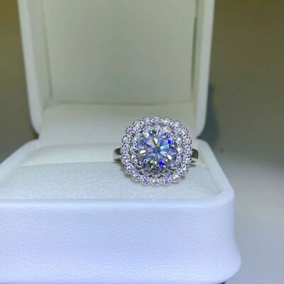 2 Carat Moissanite 925 Sterling Silver Ring - Flyclothing LLC