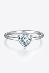 1 Carat Moissanite 925 Sterling Silver Solitaire Ring - Flyclothing LLC