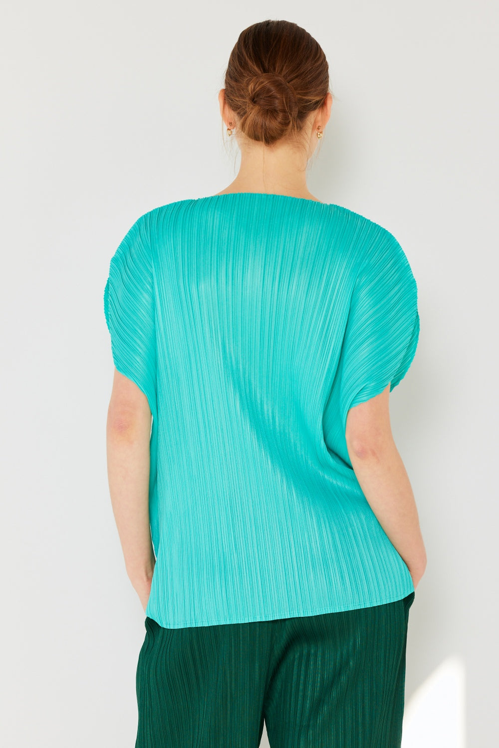 Marina West Swim Rib Pleated Oversized Dolman Sleeve Top - Flyclothing LLC