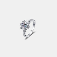 1 Carat Moissanite 925 Sterling Silver Ring - Flyclothing LLC