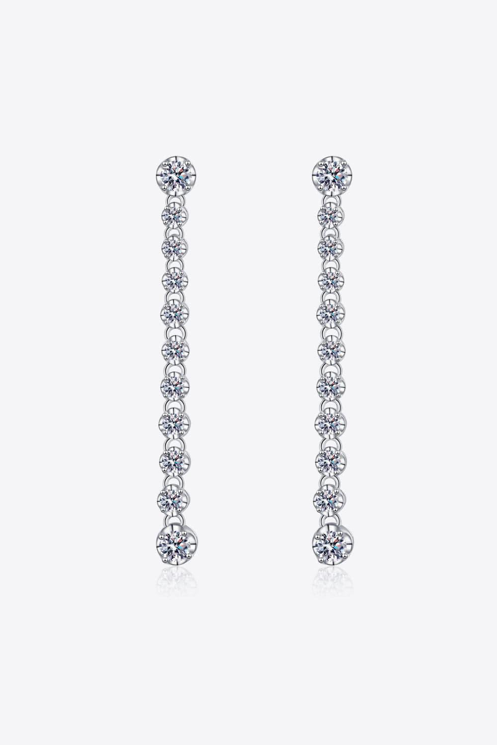 1.18 Carat Moissanite Long Earrings - Trendsi