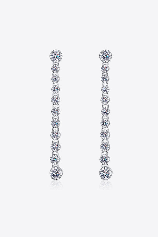 1.18 Carat Moissanite Long Earrings - Flyclothing LLC