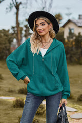 Cable-Knit Long Sleeve Hooded Jacket - Flyclothing LLC