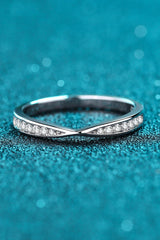 Moissanite Rhodium-Plated Ring - Flyclothing LLC