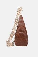 PU Leather Sling Bag - Trendsi