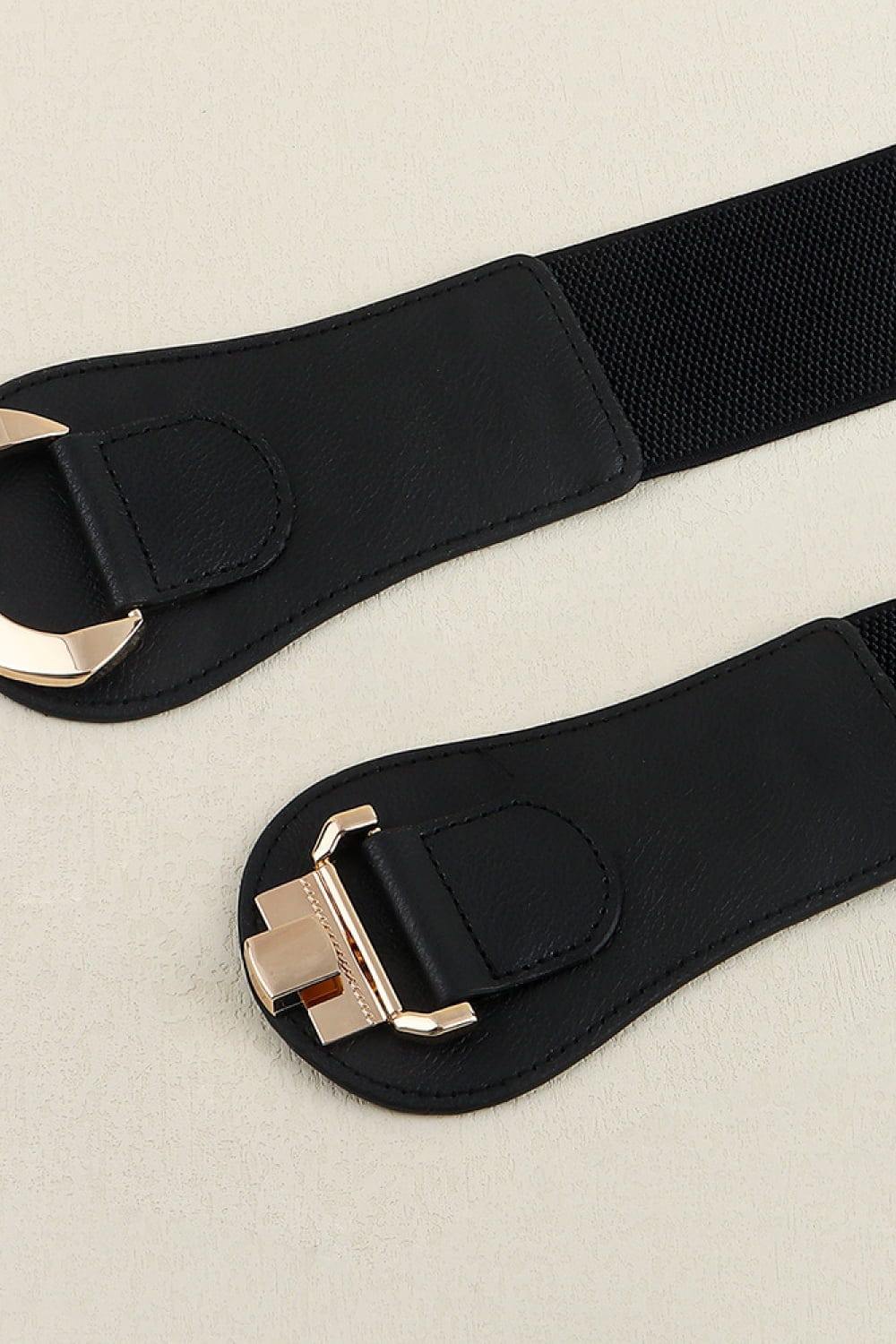 Alloy Buckle Elastic Belt - Trendsi