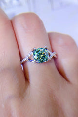 1 Carat Moissanite 925 Sterling Silver Ring - Flyclothing LLC