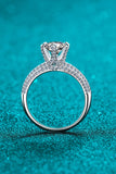 2 Carat Moissanite 925 Sterling Silver Side Stone Ring - Flyclothing LLC