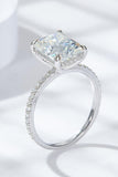 4 Carat Moissanite 4-Prong Side Stone Ring - Flyclothing LLC