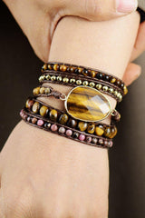 Natural Stone Layered Bracelet - Flyclothing LLC