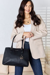 David Jones Structured Leather Handbag - Trendsi