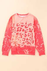 Printed Round Neck Dropped Shoulder Sweatshirt - Flyclothing LLC