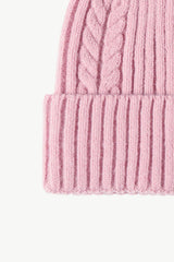 Cable-Knit Cuff Beanie - Trendsi