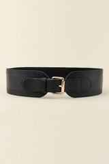 Elastic Wide PU Belt - Flyclothing LLC