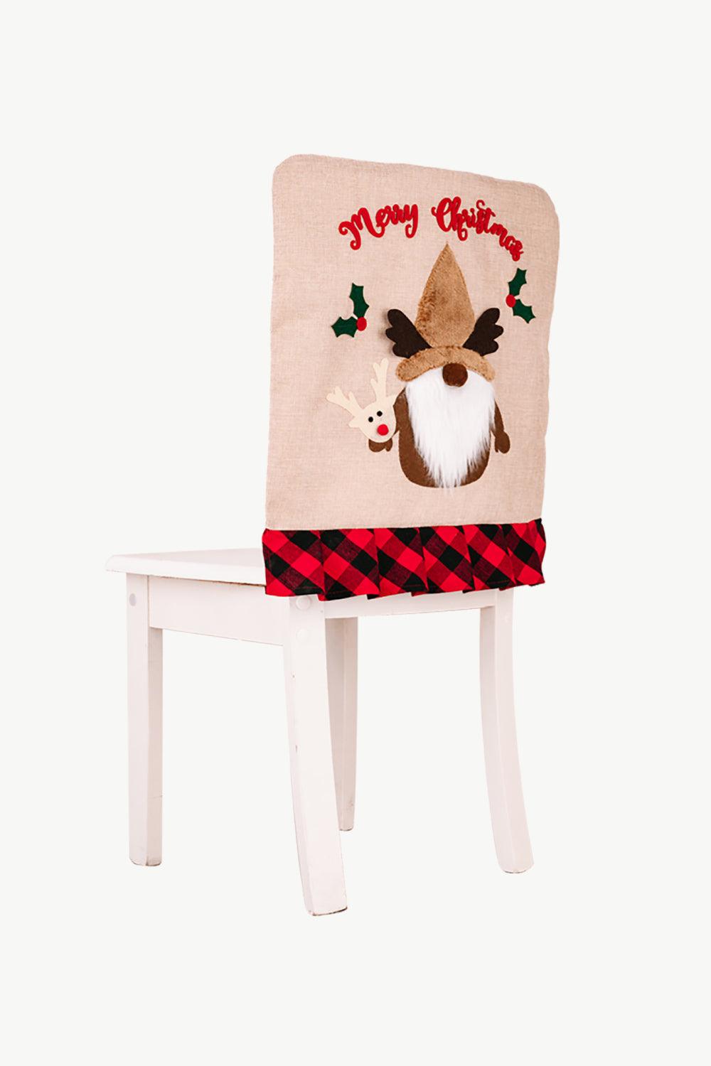 3-Pack Plaid Christmas Gnome Chair Covers - Flyclothing LLC