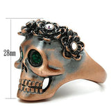 Alamode Ancientry Gold White Metal Ring with Top Grade Crystal in Emerald - Flyclothing LLC