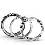 Alamode Rhodium Brass Ring with No Stone - Flyclothing LLC