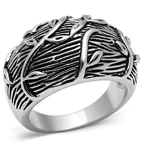 Alamode Rhodium Brass Ring with No Stone - Flyclothing LLC