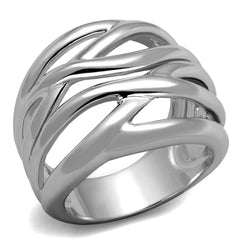 Alamode Rhodium Brass Ring with No Stone - Alamode