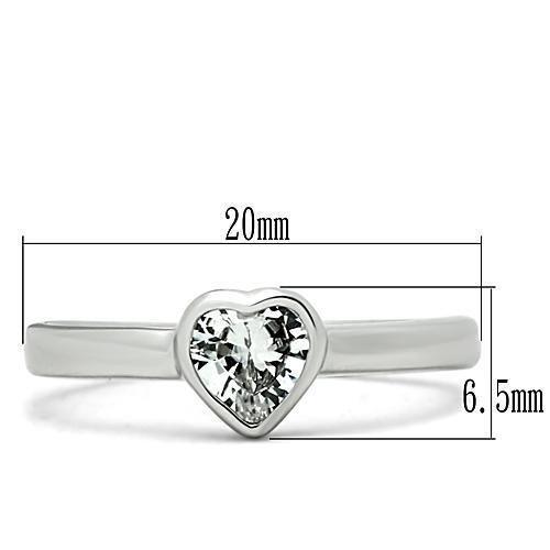 Alamode Rhodium Brass Ring with AAA Grade CZ in Clear - Flyclothing LLC