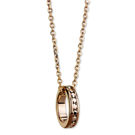 Alamode IP Rose Gold(Ion Plating) Brass Chain Pendant with Top Grade Crystal in Metallic Light Gold - Flyclothing LLC