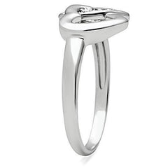 Alamode Rhodium Brass Ring with AAA Grade CZ in Clear - Flyclothing LLC