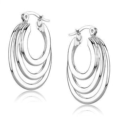 Alamode Rhodium Brass Earrings with No Stone - Flyclothing LLC