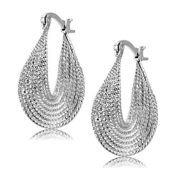 Alamode Rhodium Brass Earrings with No Stone - Flyclothing LLC