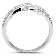 Alamode Rhodium Brass Ring with No Stone - Flyclothing LLC