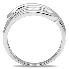 Alamode Rhodium Brass Ring with No Stone - Flyclothing LLC