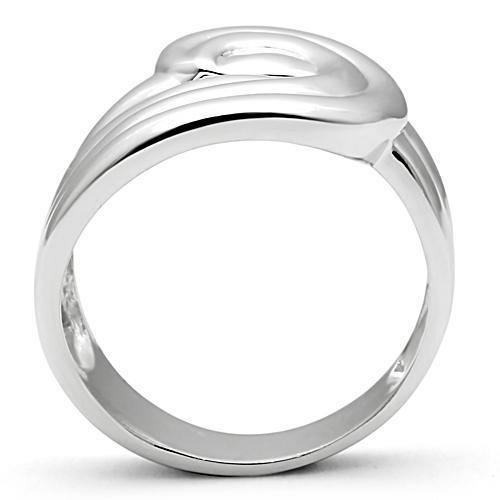 Alamode Rhodium Brass Ring with No Stone - Flyclothing LLC