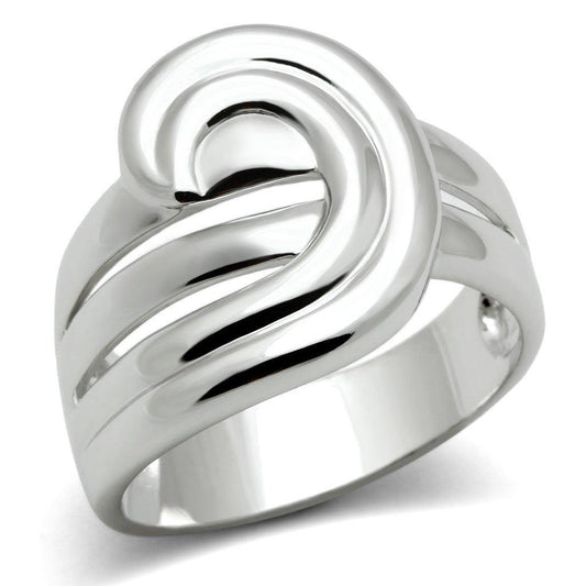 Alamode Rhodium Brass Ring with No Stone - Flyclothing LLC