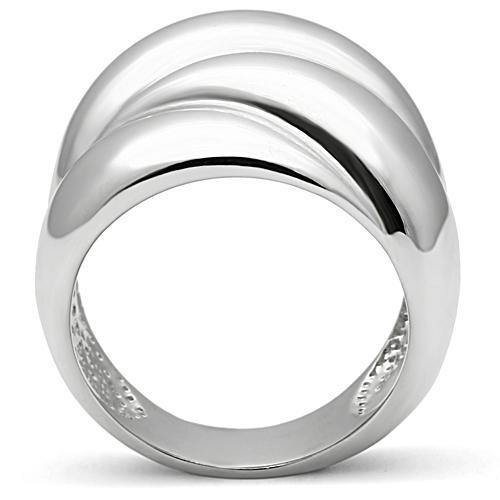 Alamode Rhodium Brass Ring with No Stone - Flyclothing LLC