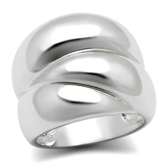 Alamode Rhodium Brass Ring with No Stone - Flyclothing LLC