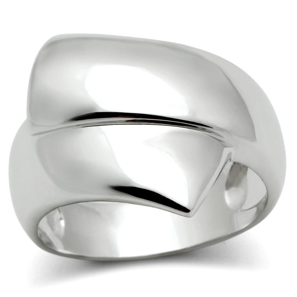 Alamode Rhodium Brass Ring with No Stone - Flyclothing LLC