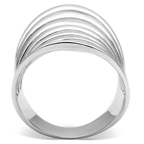 Alamode Rhodium Brass Ring with No Stone - Flyclothing LLC