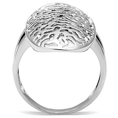 Alamode Rhodium Brass Ring with No Stone - Flyclothing LLC