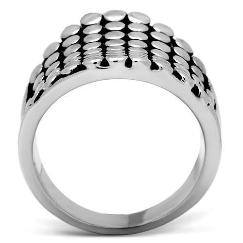 Alamode Rhodium Brass Ring with No Stone - Flyclothing LLC