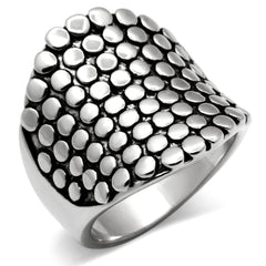 Alamode Rhodium Brass Ring with No Stone - Flyclothing LLC