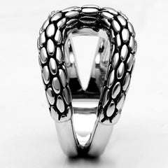 Alamode Rhodium Brass Ring with AAA Grade CZ in Clear - Flyclothing LLC