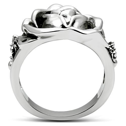 Alamode Rhodium Brass Ring with AAA Grade CZ in Clear - Flyclothing LLC