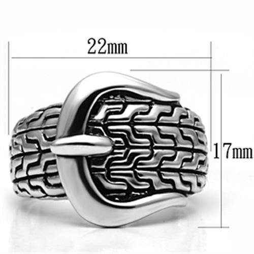 Alamode Rhodium Brass Ring with No Stone - Flyclothing LLC